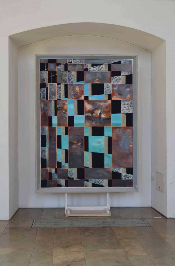 Bild drei aus der Reihe der Nischenbilder für die Ausstellung "Streben und Schweben"